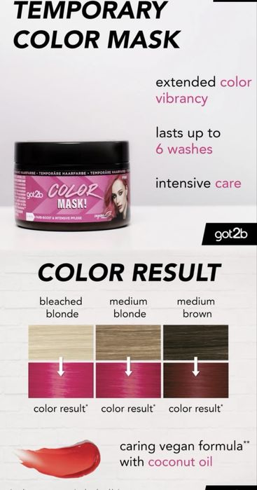 Набір маска, got2b, філер Gliss Kur, гель стайлінг Taft  з Німеччини