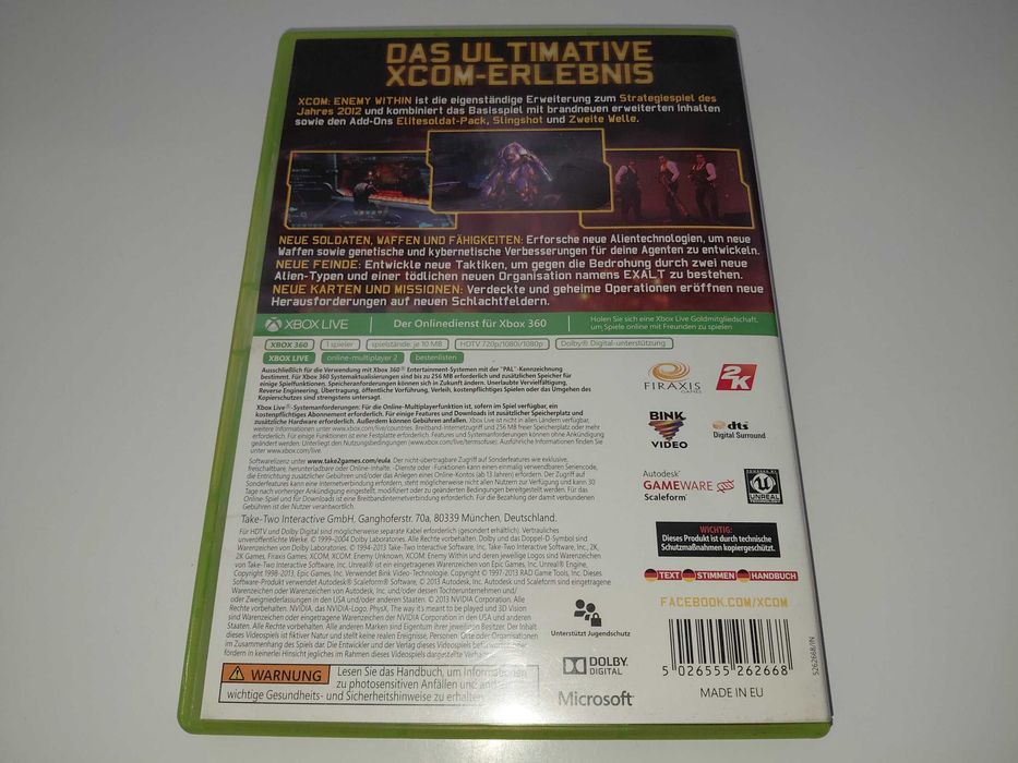 xbox 360 XCOM ENEMY WITHIN PL gra taktyczna ,strategia, UFO, mówią po polsku z DLC