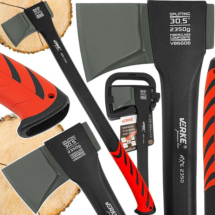 Siekiera uniwersalna  FIBERGLASS toporek drewna  MOCNA 2350G 76CM