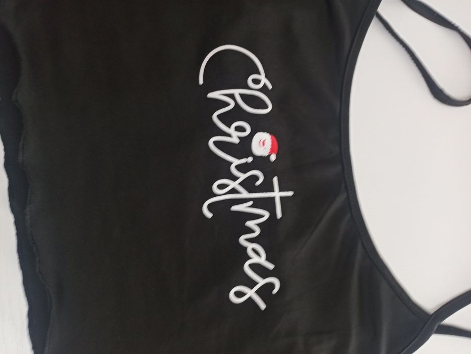 Świąteczny top piżama na ramiączka.