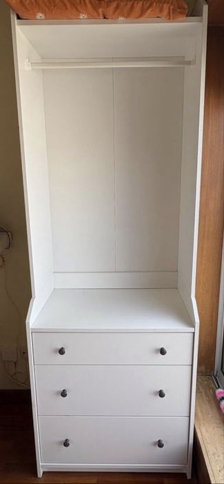 Roupeiro aberto 3 gavetas 70x199cm