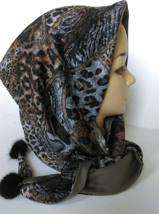 Стильна косынка-капор