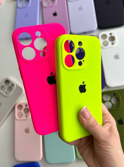 Чехол iphone 15 pro max та інші Silicone Case | Закрита камера Айфон