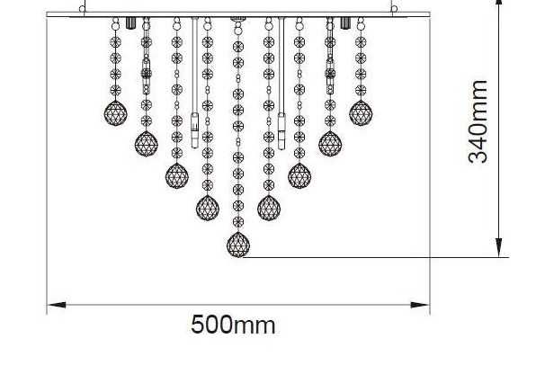 Candeeiro Suspenso Cristal - NOVO