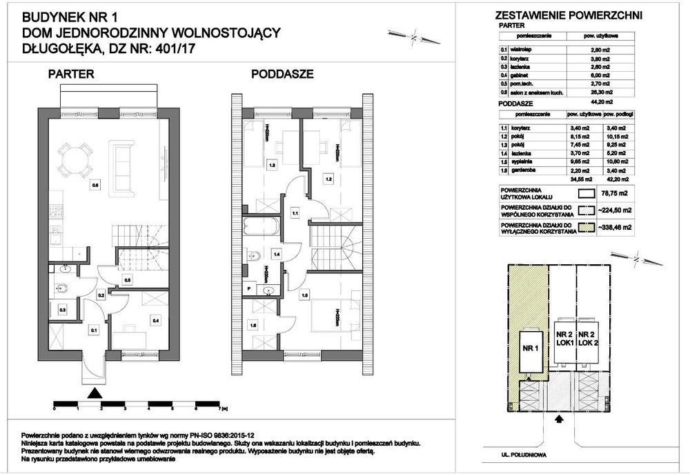 Stylowy dom z cegły klinkierowej w zabudowie wolnostojącej