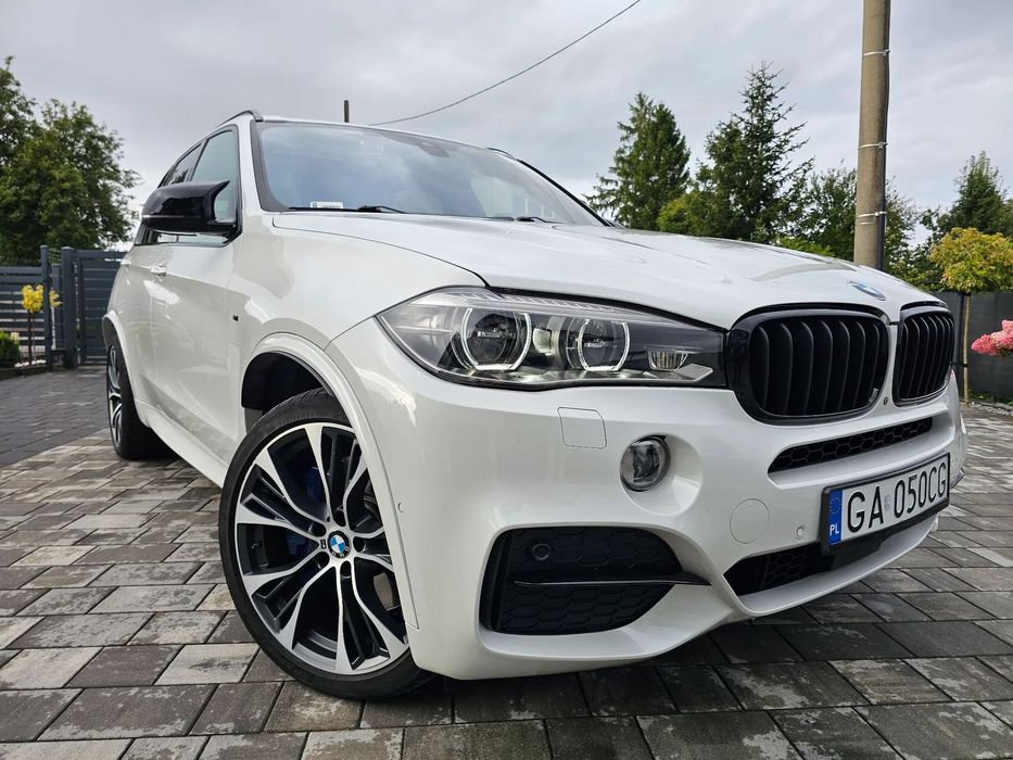 BMW X5 M M-Pakiet,Najbogatsze wyposażenie,Biała Perła, Polski Salon,Wzorowy..