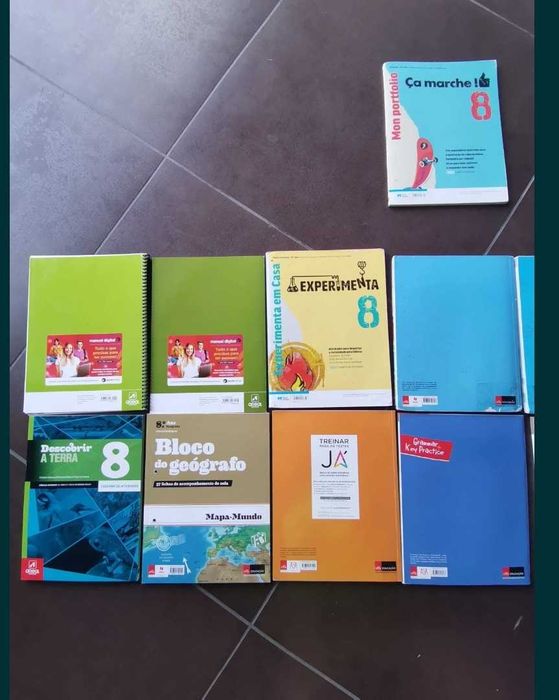 Manuais e Livros de fichas do 8°Ano