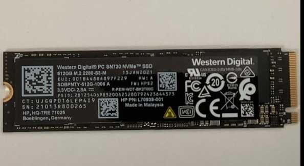 Western Digital 256G   SN730 NVME