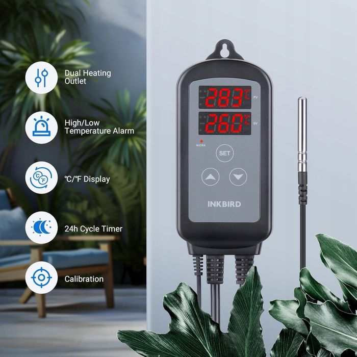 Termostat Inkbird ITC-2T regulator temperatury