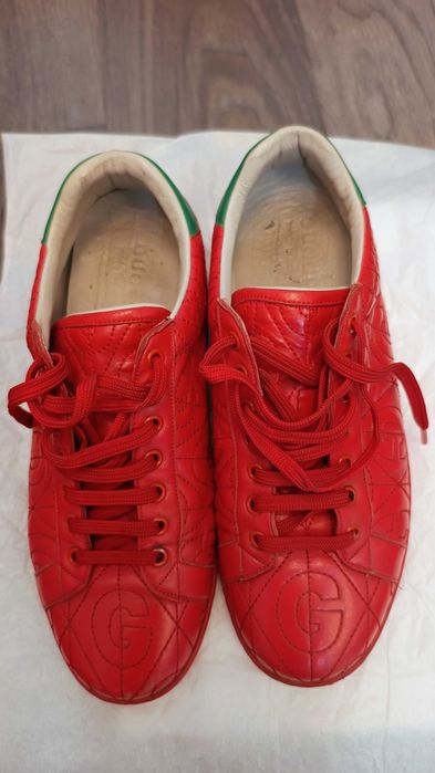 Оригінальні чоловічі шкіряні кросівки Gucci кеди 27.5 см