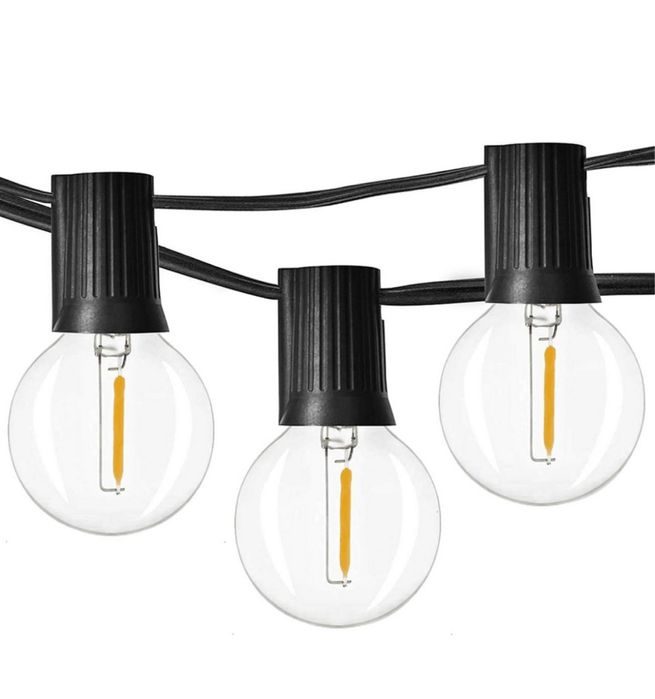 Ретро вулична гірлянда 9,7 м, 30 лампочок, IP65, G45, сполучна.