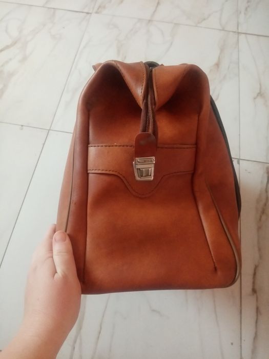 Сумка-саквояж шкіряна ретро вінтаж