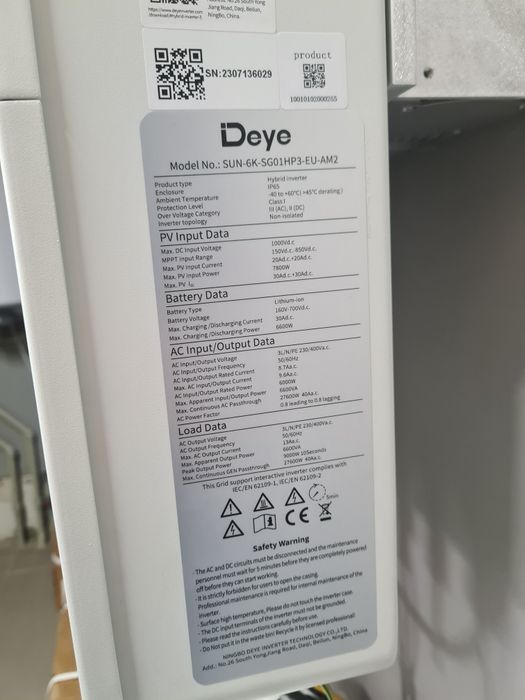 Продам інвертор deya 6квт, 3 фази