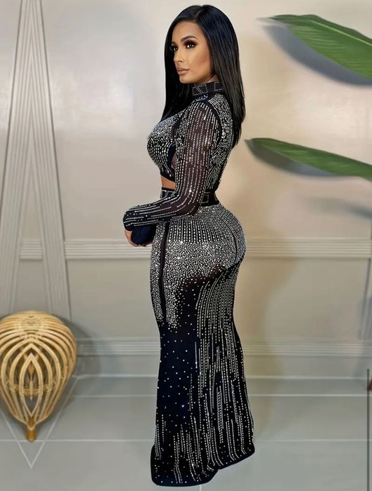 Шикарний комплект спідниця максі і лонг