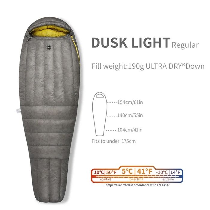 Пуховий спальник Ультралайт 20D 800FP+ 600грам Aegismax Dusk Lite
