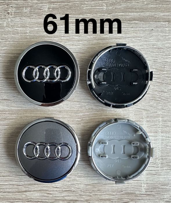 Conjunto 4 Centros Jantes Audi 56mm 60mm 61mm 65mm 68mm 69mm 77mm