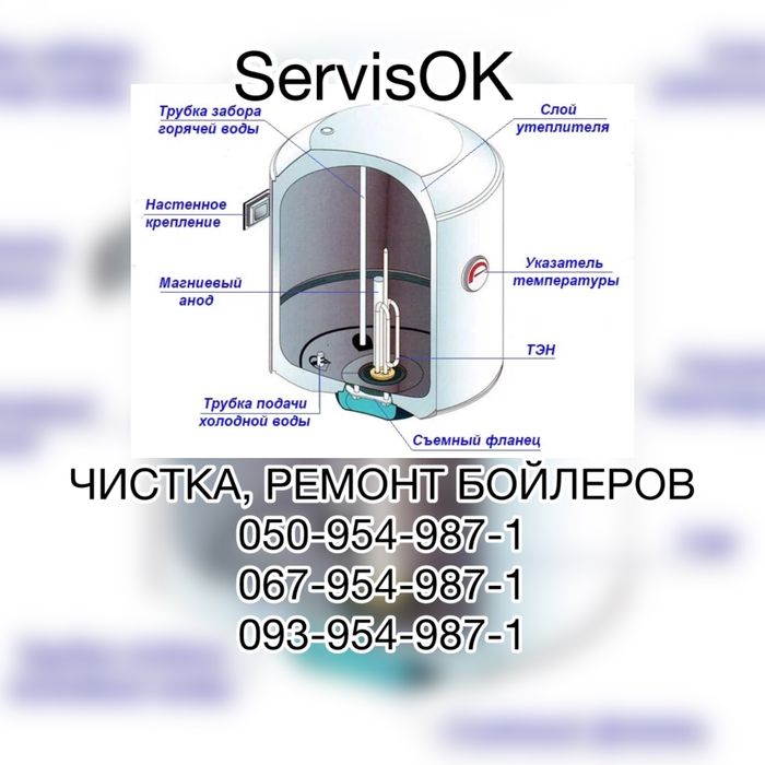 Ремонт, чистка бойлеров и водонагревателей