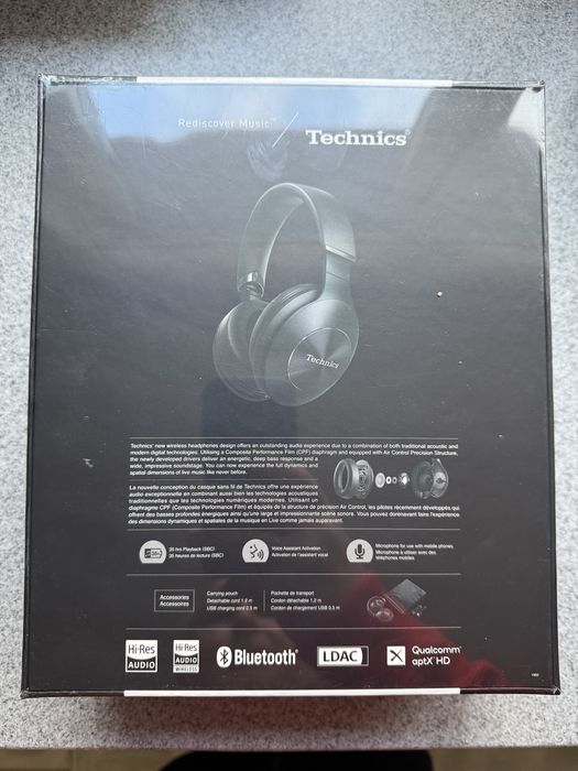 Nowe, oryginalne i zafoliowane sluchawki Technics EAH-F50B CzarneGw24m