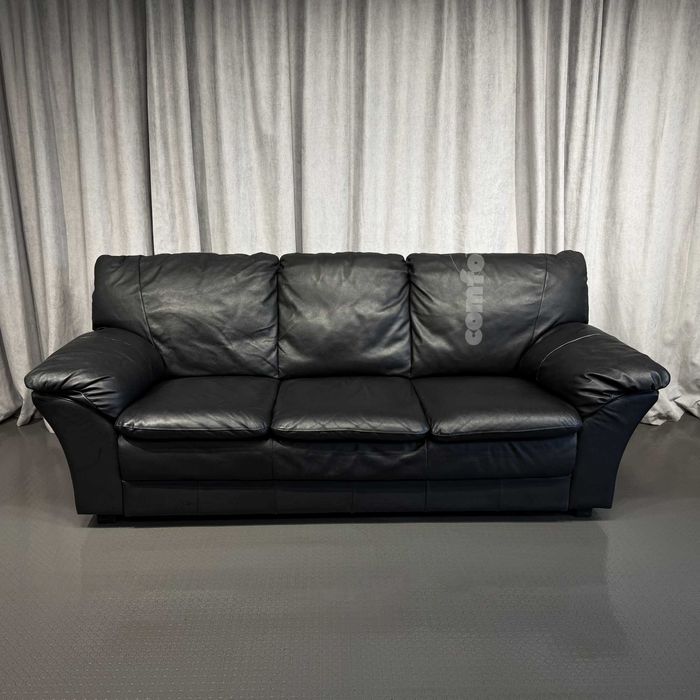 Чорний шкіряний диван-трійка/шкіряні дивани/меблі/для дому/офісу/меблі з Європи