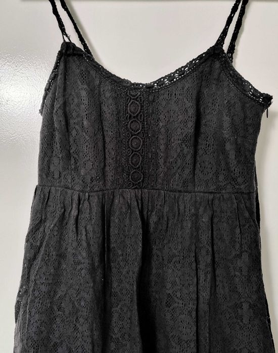 Vestido preto crochet renda - C&A Clock House, 38