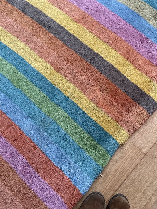 Tapete grande de lã do Gato Preto