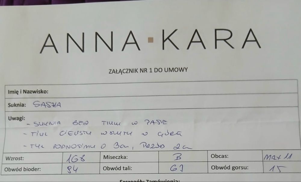 Suknia slubna Anna Kara Sasha