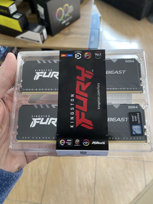 Озу ddr4 kingston fury beast rgb 2х16 32gb 3600Mhz