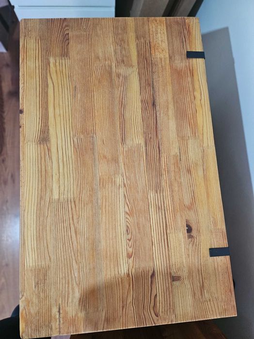 Secretária em Pinho Compacta com Trilho Deslizante - Almada