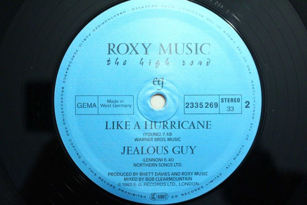 ROXY MUSIC , the high road , 1983 mini lp GERMANY