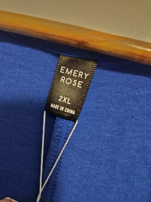 Bluzka z krótkim rękawem szafirowa 2XL