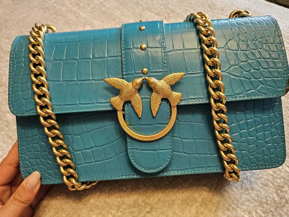 Pinko Love Bag torebka niebieska błękitna