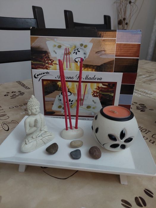 Decoracao buda mais vela