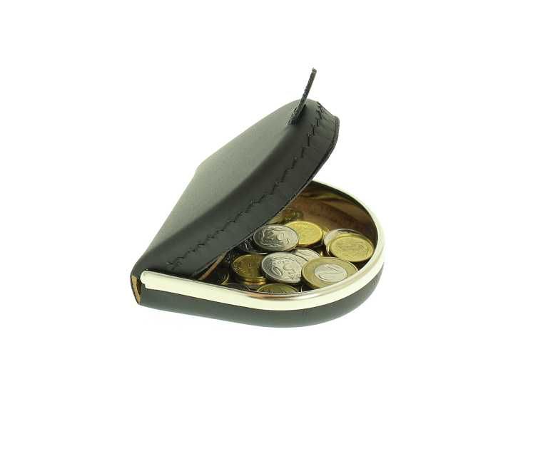 Podkówka skórzana męska na monety banknoty podkowa sakiewka skóra