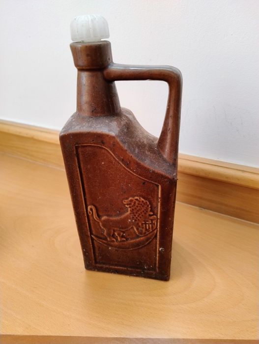 Vintage Items pottery ceramics Brandy bottle