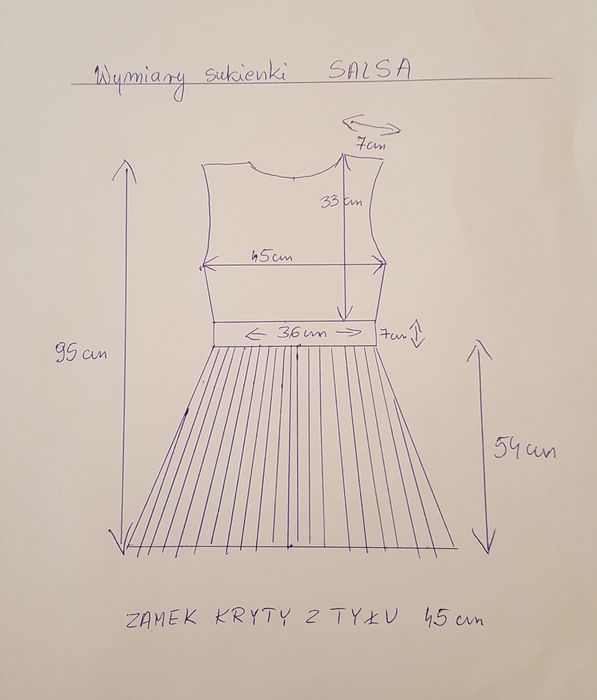 Sukienka brokat niebieska plisowana Salsa