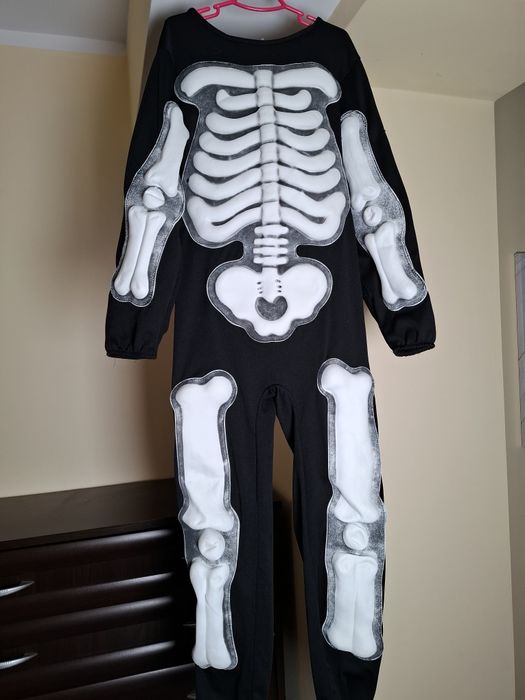 Kościotrup świecący w ciemności Halloween strój karnawał 122-128