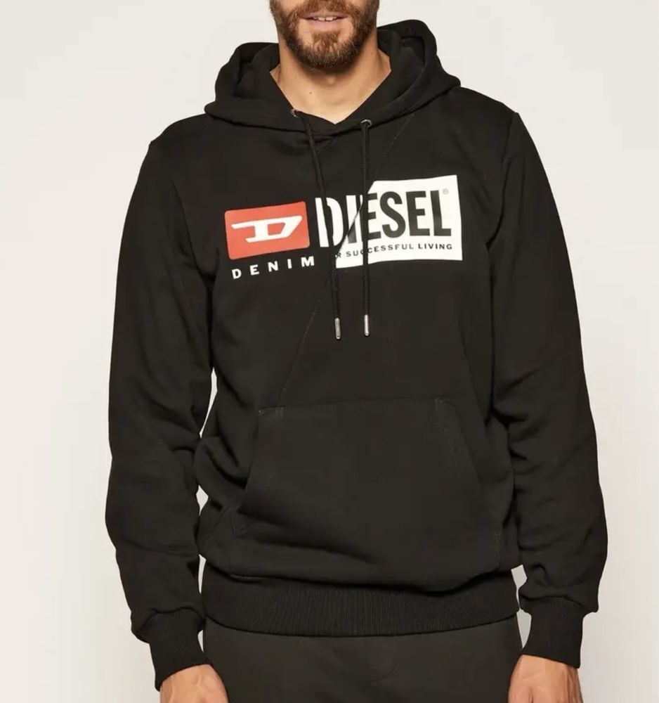 Мужские худи Diesel унисекс дизель толстовка кофта свитшот черная: 999 ...