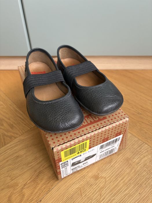 Buty balerinki baletki barefoot Camper Right Kids skorzane 29