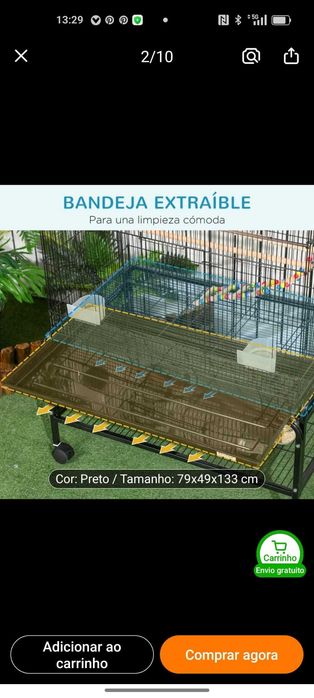 gaiola XXL com acecórios