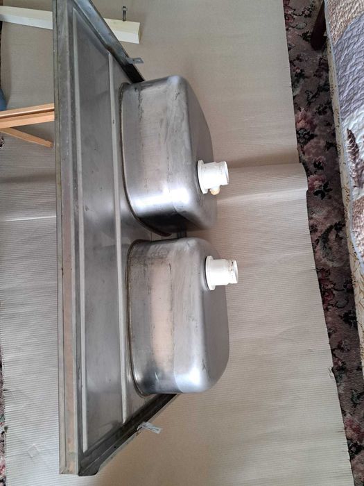 zlew dwukomorowy gruba stal kwasoodporna