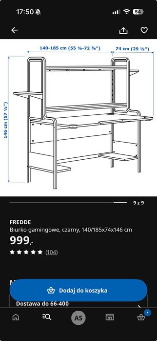Biurko gamingowe do komputera ikea