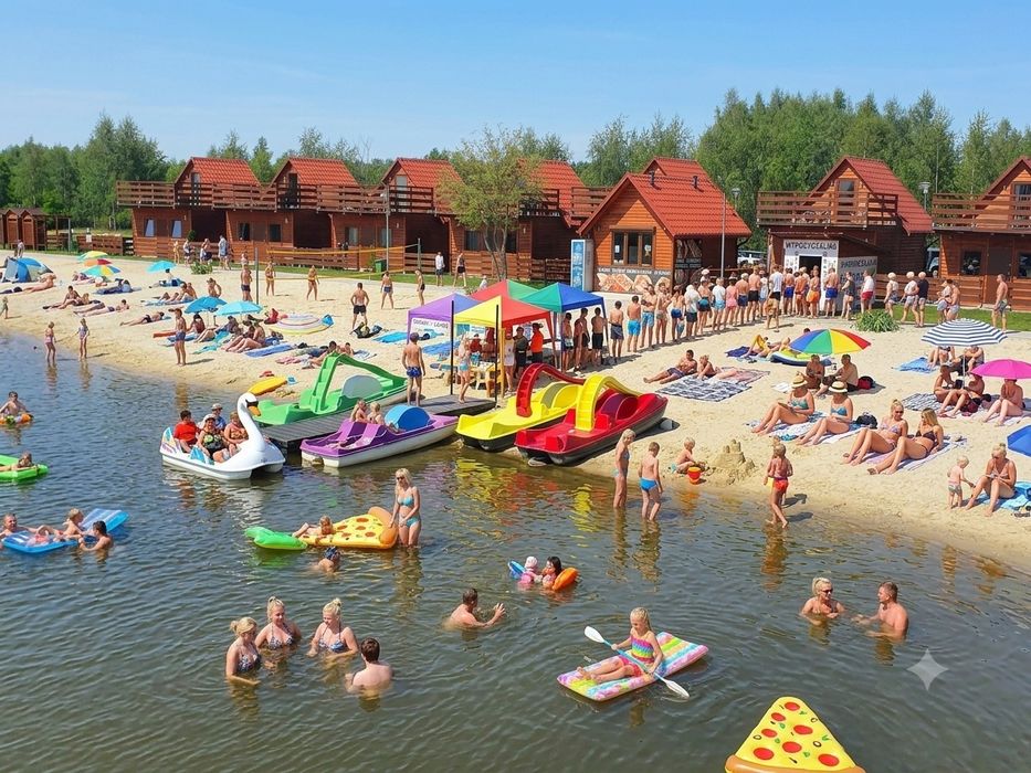 Domki nowe nad jeziorem przy plaży 2km od Rzeszowa jacuzzi klimatyzacja