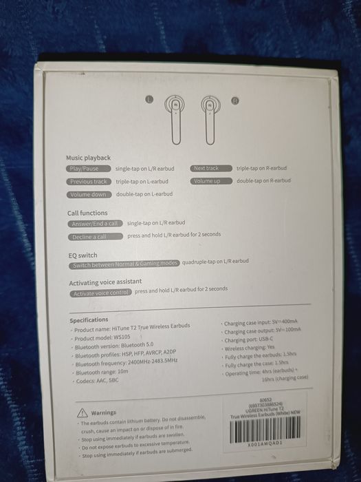 Бездротові навушники UGREEN HiTuner T2 Ture