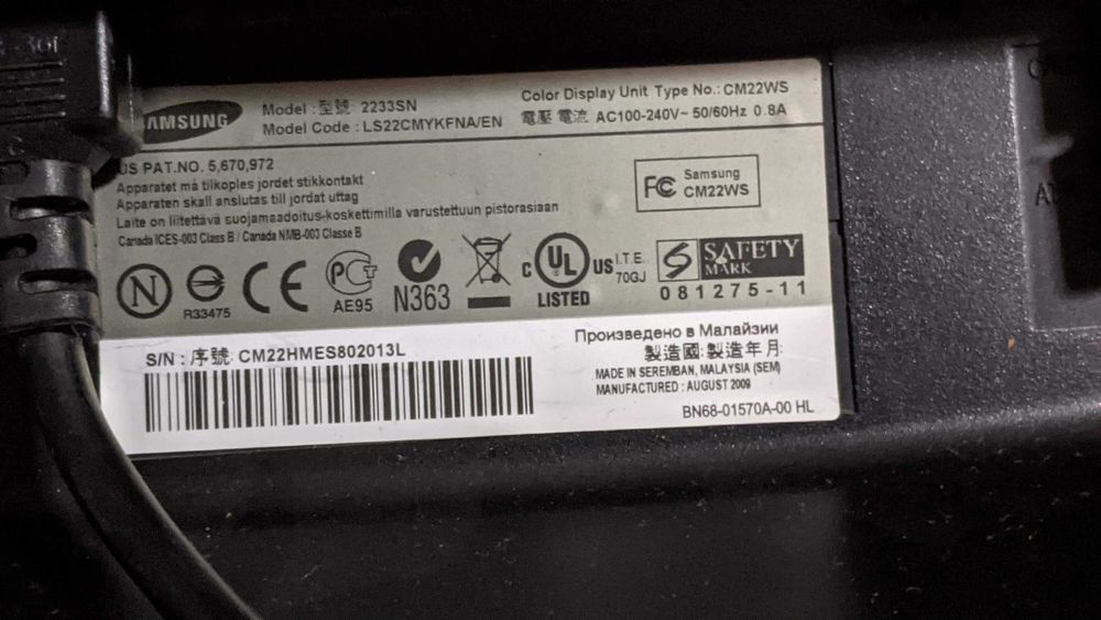 Samsung SyncMaster 2233SN