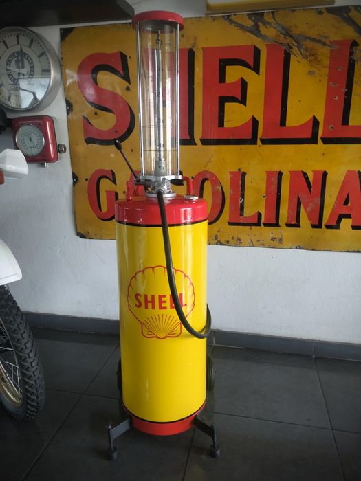 Bomba gasolina Shell antiga 2T