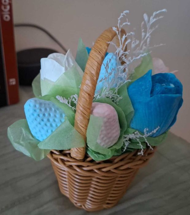 Cesto Floral Artesanal – Bouquet Decorativo Lume Lux