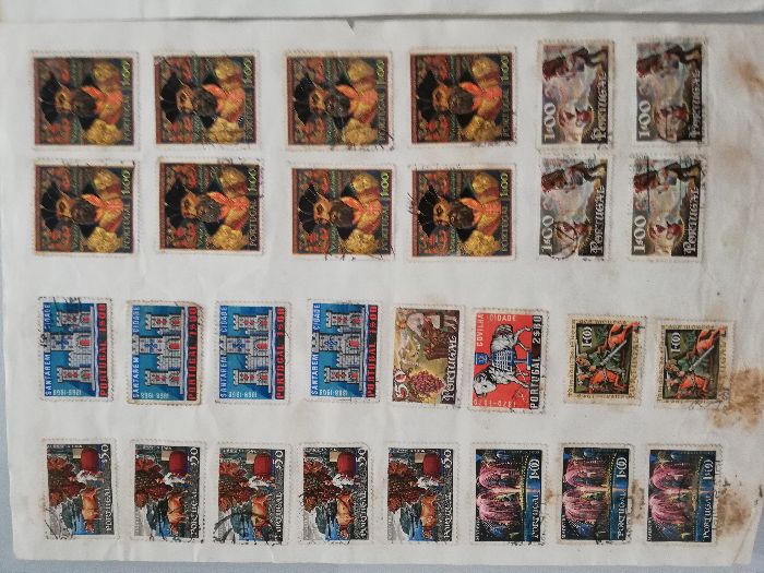 colecção de selos antigos