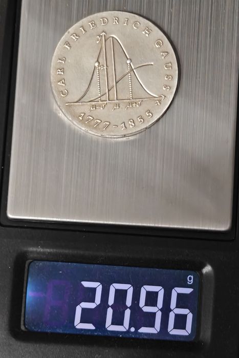 20 марок 1977, срібло 21 грам