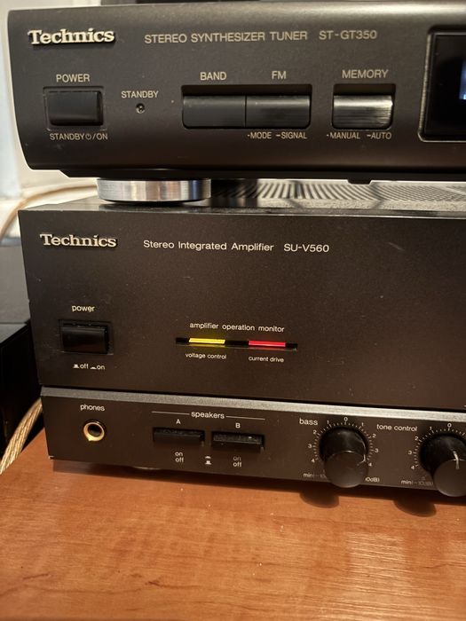 Zestaw radio tuner technics ST-GT350 wzmacniacz SU-V560
