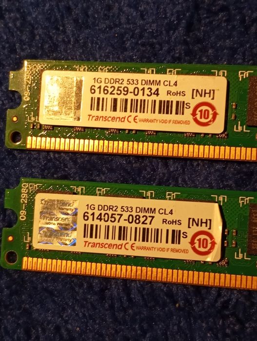 Transcend JetRam 2 x 1GB DDR2 533MHz DIMM (CL4)